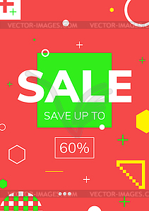 Minimal geometric poster tamplate - vector image