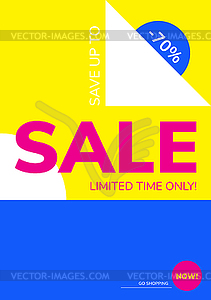 Minimal geometric poster tamplate - vector image