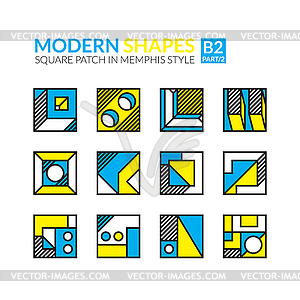 Set memphis patches - vector clipart