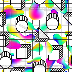 Fluid color seamless pattern modern - vector clip art