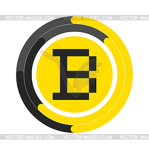 Symbol of bitcoin technology - vector clip art