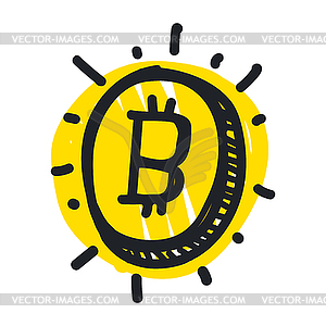 Abstract bitcoin technology - vector clipart