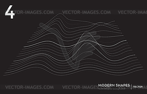 Modern shape technological background - vector clipart