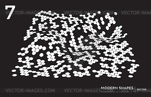 Modern shape technological background - vector clip art