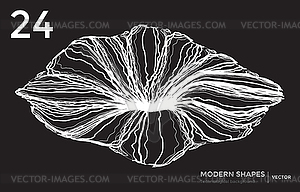Modern shape technological background - vector clip art