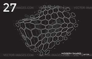 Modern shape technological background - vector clipart