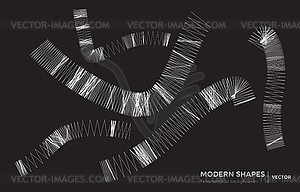 Abstract shapes geometric background science - white & black vector clipart