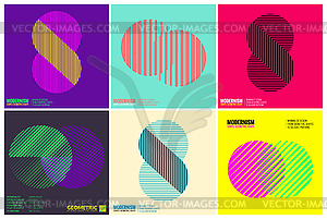 Simplicity Geometric Design Set Clean Lines and - stock vector clipart