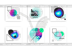 S set Modern abstract background - vector image