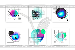 s set Современный абстрактный фон - векторный дизайн