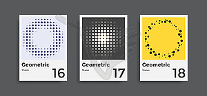 Обложки коллекции шаблонов с графической геометрией - векторизованный клипарт