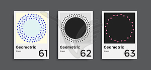 Covers templates collection with graphic geometric - royalty-free vector clipart