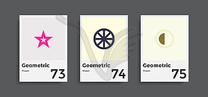 Covers templates collection with graphic geometric - vector clipart