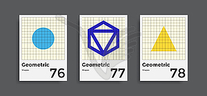 Обложки коллекции шаблонов с графической геометрией - клипарт в векторном формате