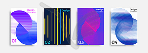 Covers templates collection with graphic geometric - vector image