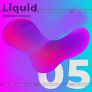 Liquid colorful shapes multicolor ink - vector image