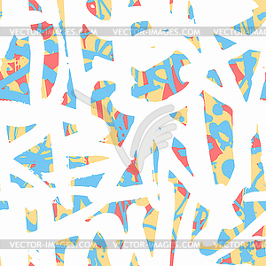 Graffiti seamless pattern with abstract colorful - vector clip art