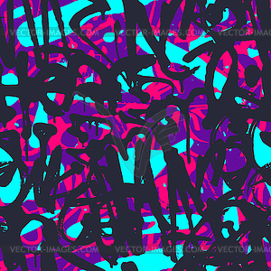 Graffiti seamless pattern with abstract colorful - vector clipart