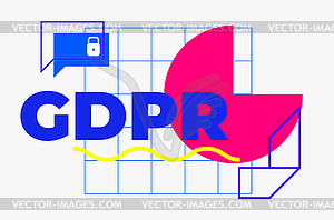 Общие правила защиты данных Абстрактный - векторное изображение