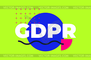 General Data Protection Regulation Abstract - vector clipart