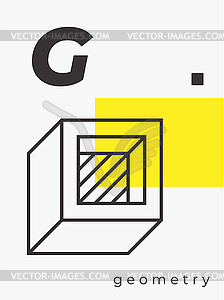 Universal trend poster. Linear geometric shapes - vector EPS clipart
