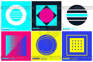 Simplicity Geometric Design Set Clean Lines and - vector image