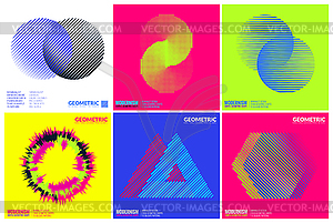 Simplicity Geometric Design Set Clean Lines and - vector clipart
