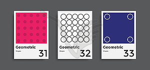 Overs templates collection with graphic geometric - vector image