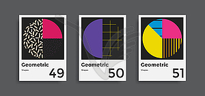 Overs templates collection with graphic geometric - vector clip art