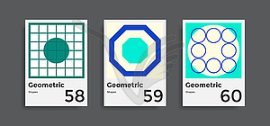 Overs templates collection with graphic geometric - vector clip art