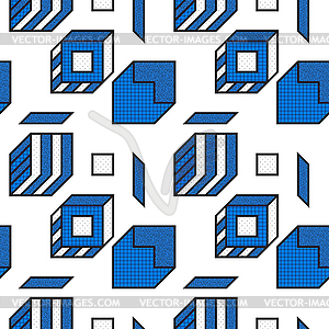Geometric seamless patterns with textured bold - vector clip art