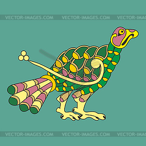 Decorative ornamental Celtic peacock - vector clipart