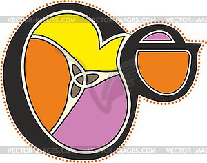 Celtic medieval initial letters CE - vector image