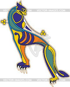 Celtic medieval lion decoration - vector clipart