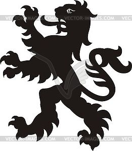 lion silhouette rampant