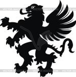 Winged li / black - vector clipart