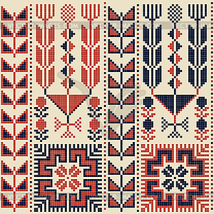 Palestinian embroidery pattern 55 - vector clipart