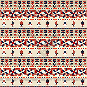 Palestinian embroidery pattern 26 - royalty-free vector image