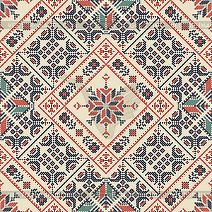 Палестинская вышивка 178 - цветной векторный клипарт