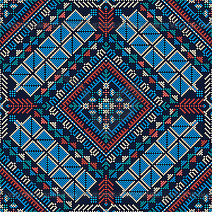 Palestinian embroidery pattern 242 - royalty-free vector clipart