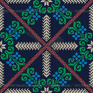 Palestinian embroidery pattern 248 - vector clipart / vector image