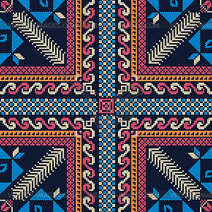 Palestinian embroidery pattern 271 - vector clip art