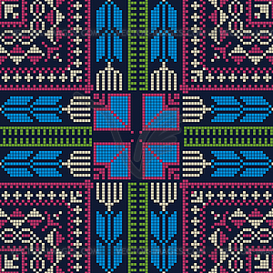 Palestinian embroidery pattern 280 - vector image