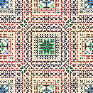 Palestinian embroidery pattern 296 - vector image