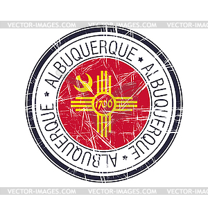 City of Albuquerque,New Mexico stamp - vector clipart