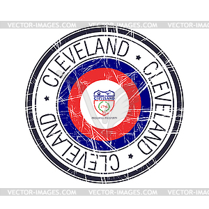 City of Cleveland, Ohio stamp - vector image