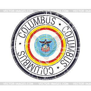 City of Columbus, Ohio stamp - vector clipart