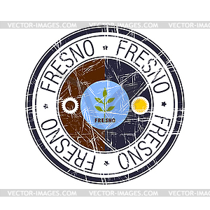 City of Fresno, California stamp - vector clipart