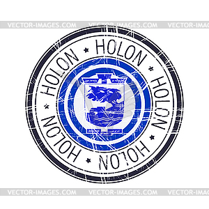 City of Holon, Israel stamp - vector image