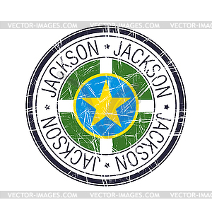 Город Джексон, штамп Миссисипи - векторная иллюстрация